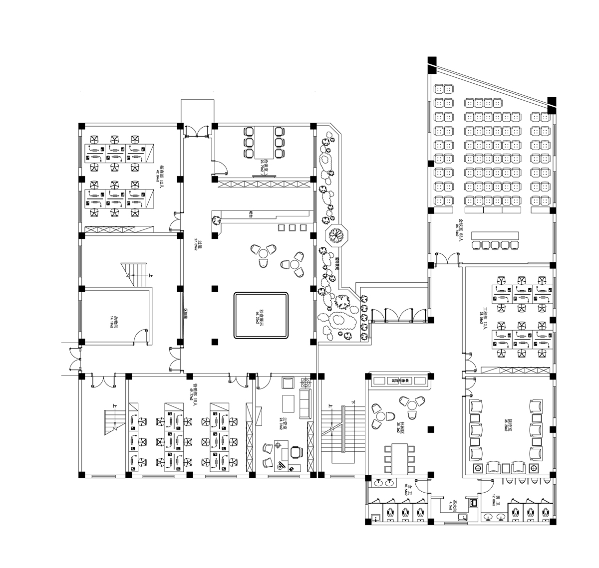 厵村民宿招商營(yíng)銷中心裝修案例(圖1)