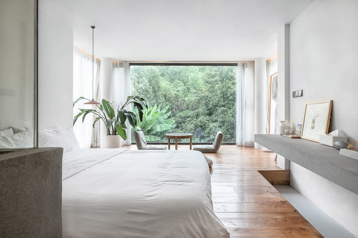 原生態(tài)素色風格民宿客房裝修設計(圖2)