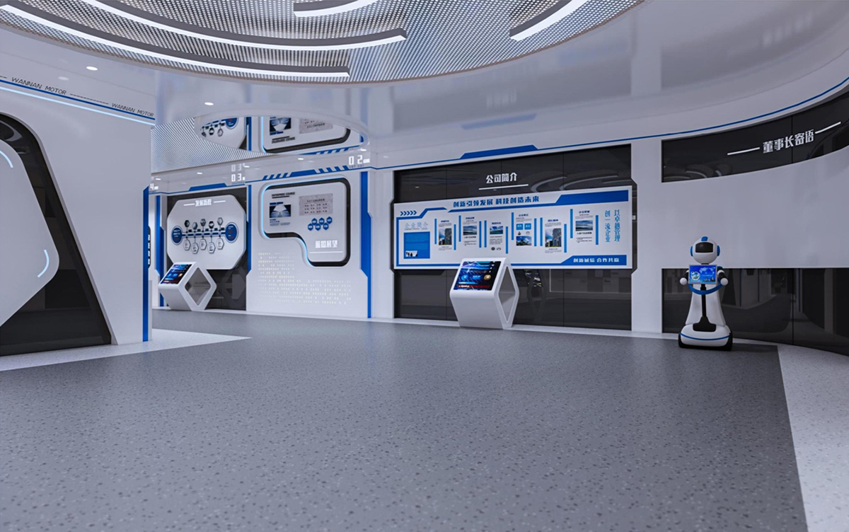 涇縣皖南電機500平方科技風展廳裝修設(shè)計(圖3)