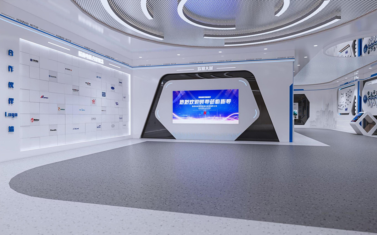 涇縣皖南電機500平方科技風展廳裝修設(shè)計(圖4)