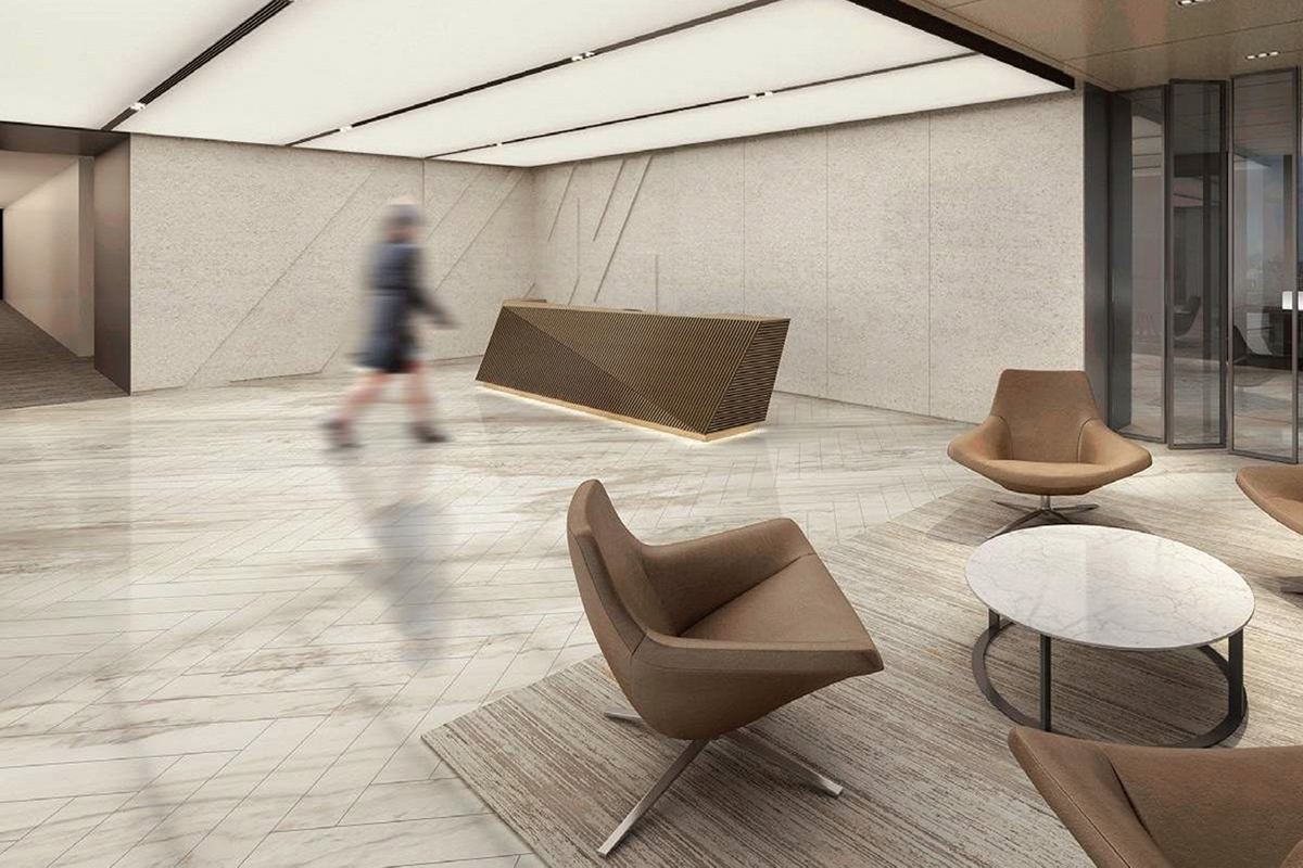 合肥政務區(qū)高檔紅酒800平方辦公室裝修(圖1)