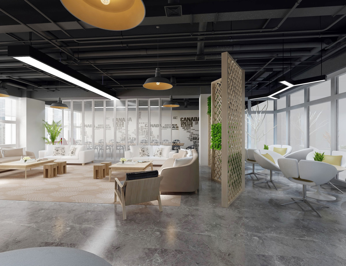 安徽國科2500平工業(yè)風(fēng)辦公空間裝修項(xiàng)目(圖2)