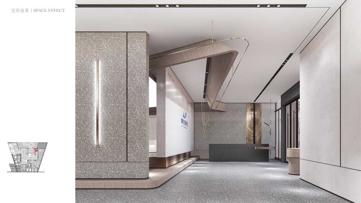 鄭州.旭輝空港時代售樓部現(xiàn)代簡約裝飾裝修工程(圖3)