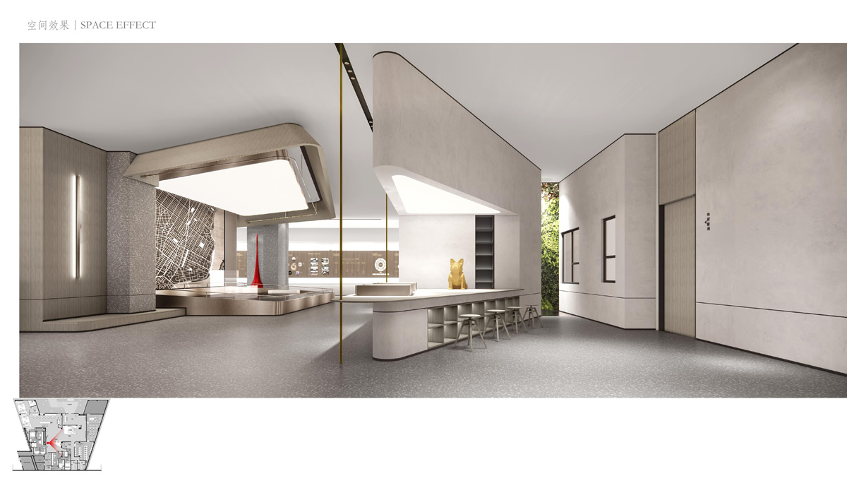 鄭州.旭輝空港時代售樓部現(xiàn)代簡約裝飾裝修工程(圖5)