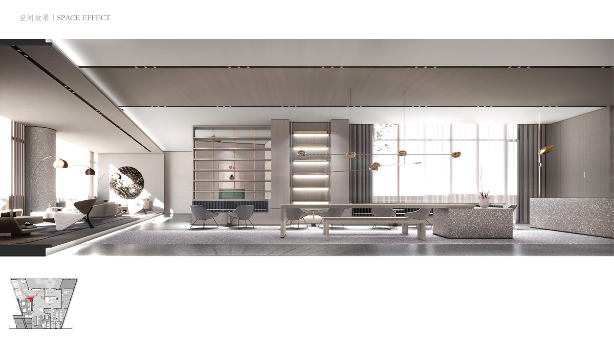 鄭州.旭輝空港時代售樓部現(xiàn)代簡約裝飾裝修工程(圖6)