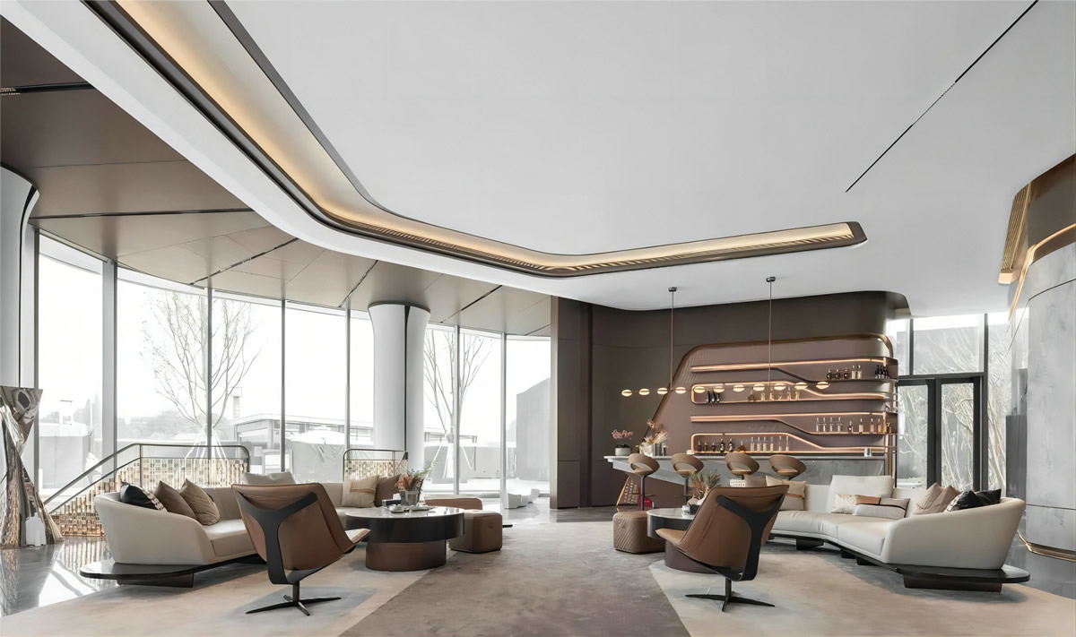 淮北·金街坊售樓部現(xiàn)代簡約裝飾裝修設計工程(圖4)