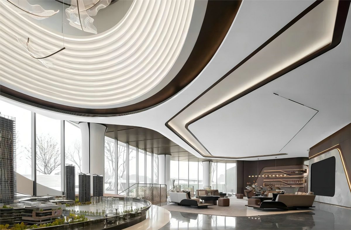 淮北·金街坊售樓部現(xiàn)代簡約裝飾裝修設計工程(圖3)