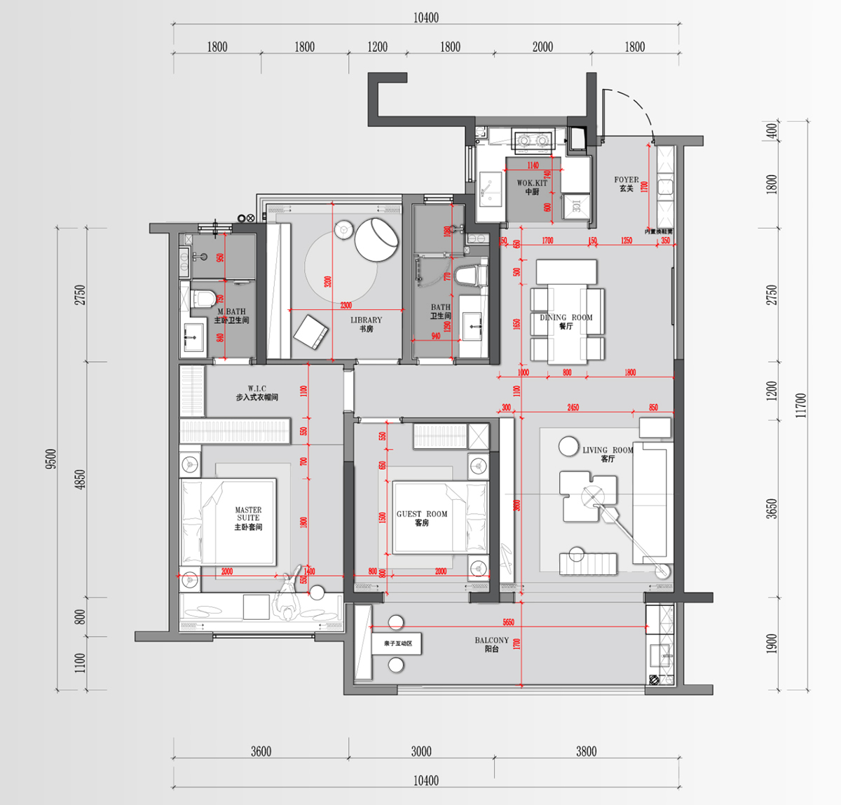 淮北.華松籣墅香汐高層C戶(hù)型現(xiàn)代簡(jiǎn)約風(fēng)樣板間裝飾裝修項(xiàng)目(圖1)