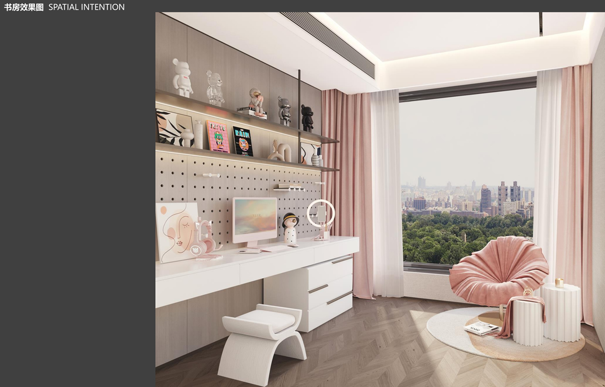 淮北.華松籣墅香汐高層C戶(hù)型現(xiàn)代簡(jiǎn)約風(fēng)樣板間裝飾裝修項(xiàng)目(圖4)