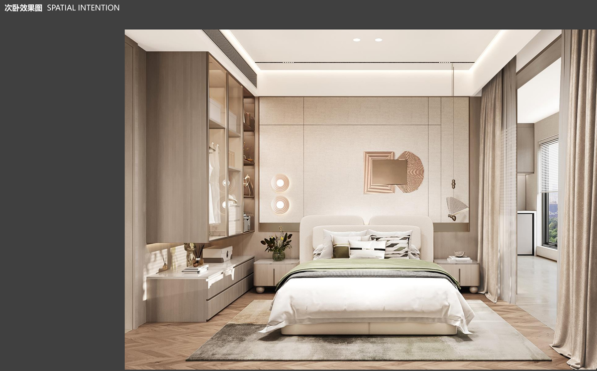 淮北.華松籣墅香汐高層C戶(hù)型現(xiàn)代簡(jiǎn)約風(fēng)樣板間裝飾裝修項(xiàng)目(圖6)